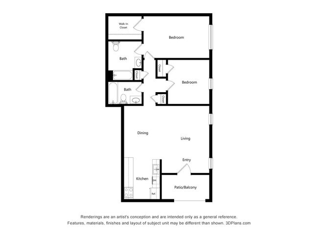 Two Bedroom 0503 floor plan